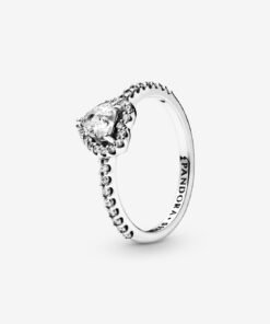 Elevated Heart Ring Sterling Silver