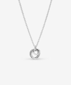 Family Always Encircled Pendant Necklace Sterling Silver