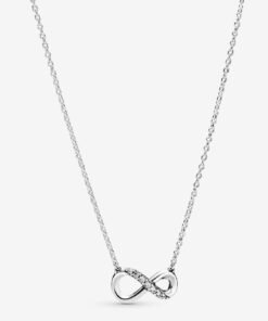 Sparkling Infinity Collier Necklace Sterling Silver