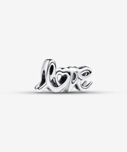 Handwritten Love Charm Sterling Silver