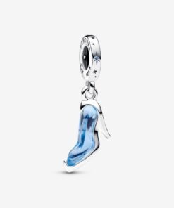 Disney Cinderella's Glass Slipper Dangle Charm Sterling Silver