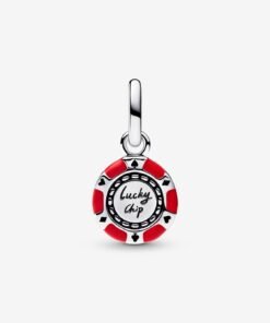 Lucky Chip Dangle Charm Sterling Silver