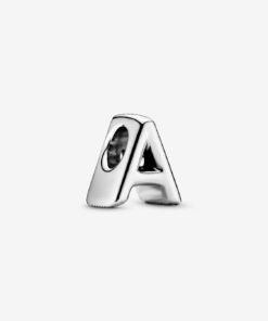 Letter A Alphabet Charm Sterling Silver