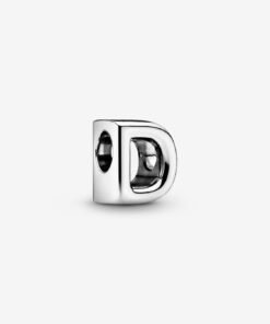 Letter D Alphabet Charm Sterling Silver