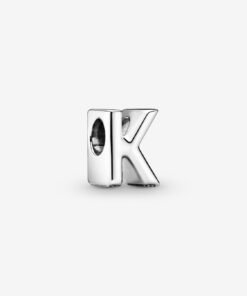 Letter K Alphabet Charm Sterling Silver
