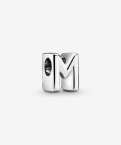 Letter M Alphabet Charm Sterling Silver