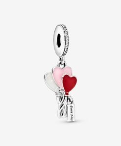 Happy Bday Balloon Dangle Charm Sterling Silver