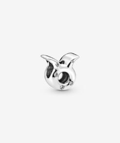 Sparkling Taurus Zodiac Charm Sterling Silver