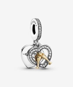 Happy Anniversary Dangle Charm Sterling Silver