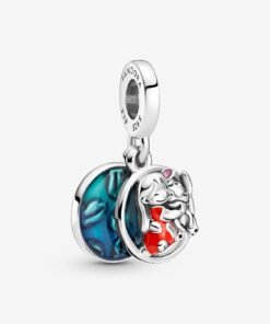 Disney Lilo & Stitch Family Dangle Charm Sterling Silver