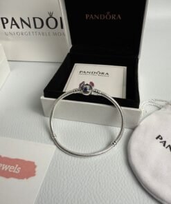 Disney Stitch Snake Chain Bracelet Sterling Silver