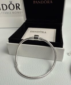 Moments Barrel Clasp Snake Chain Bracelet Sterling Silver